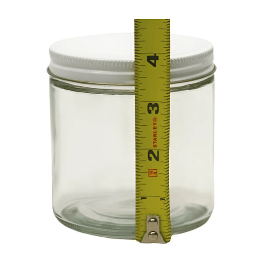 16 oz. Glass Bait Jar With Metal Lids