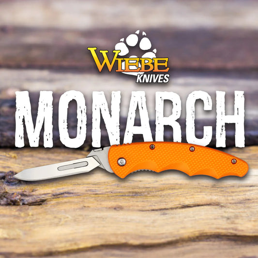 Wiebe Monarch Skinning Knife Wicked Sharp Folding Scalpel Blade 3 Extra Blades