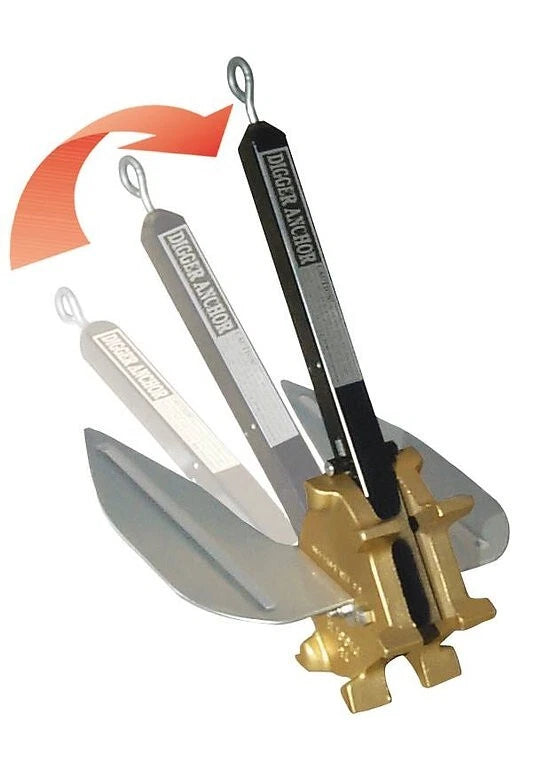 Original Digger Anchor 12 Pound Fresh Water Anchor With Release