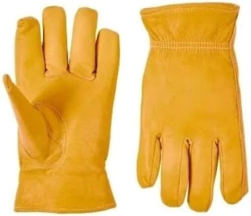 Men's Deerskin Full Grain Leather Insulated Fleece Lined Gloves Size Large - XL