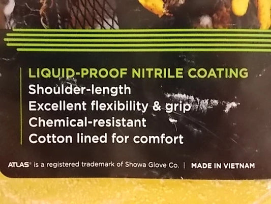 Atlas Trapping Gauntlets Shoulder Length Water Proof Glove Gloves Size XL