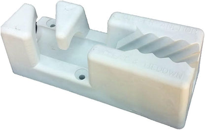 Boat Cleat - Anchoring Docking - Digger Anchor Adjustable Rope Tie off - White