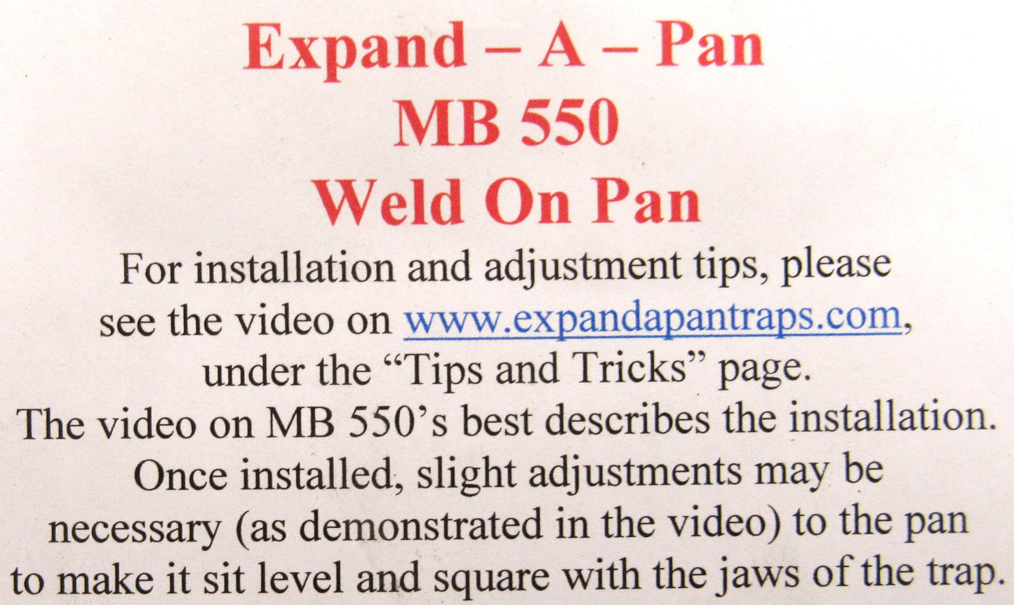Expand-A-Pan for Coilsprings Bolt On or Weld On Choose Size