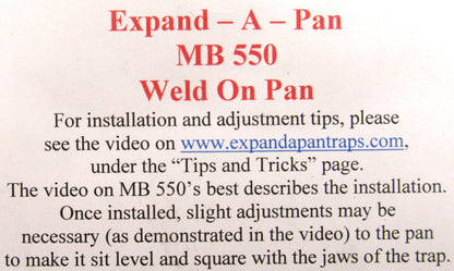 Expand-A-Pan for Coilsprings Bolt On or Weld On Choose Size