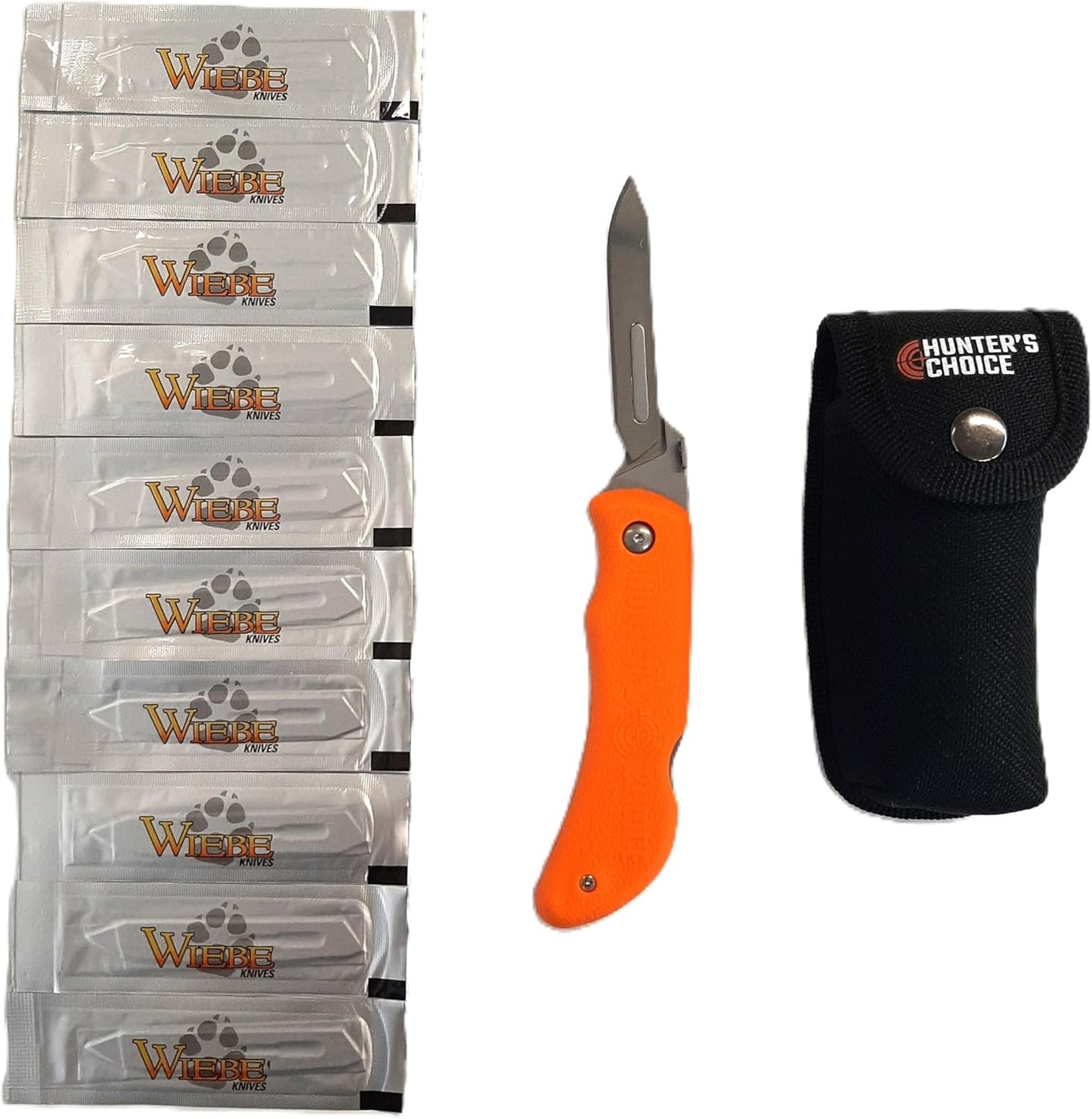 Hunter's Choice Replaceable Blade Folding Knife with 10 Wiebe Wicked Sharp Blades