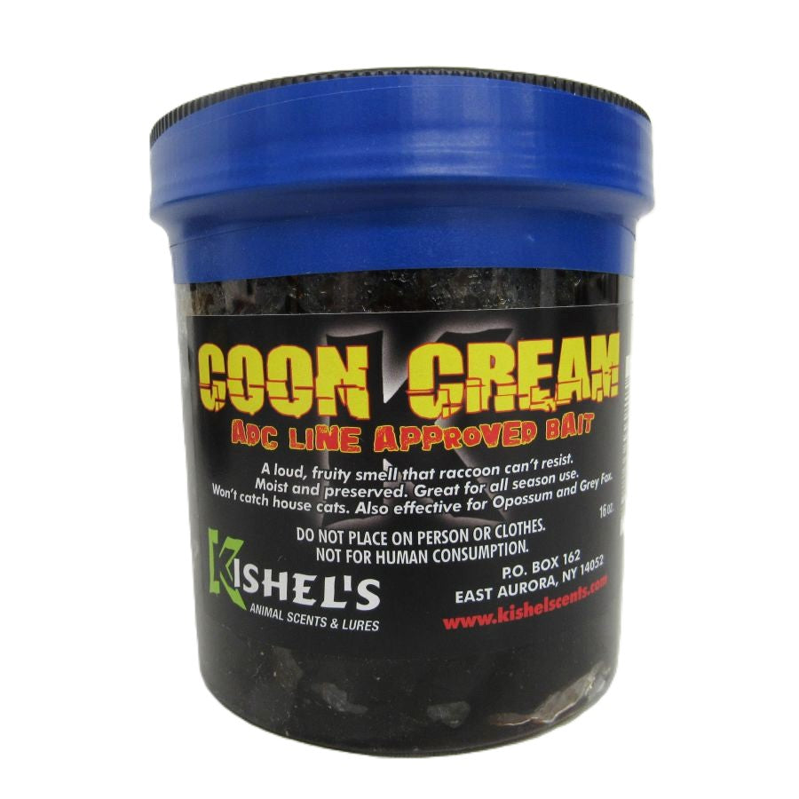 Coon Cream Raccoon Bait Kishel's Lures - 16oz Jar