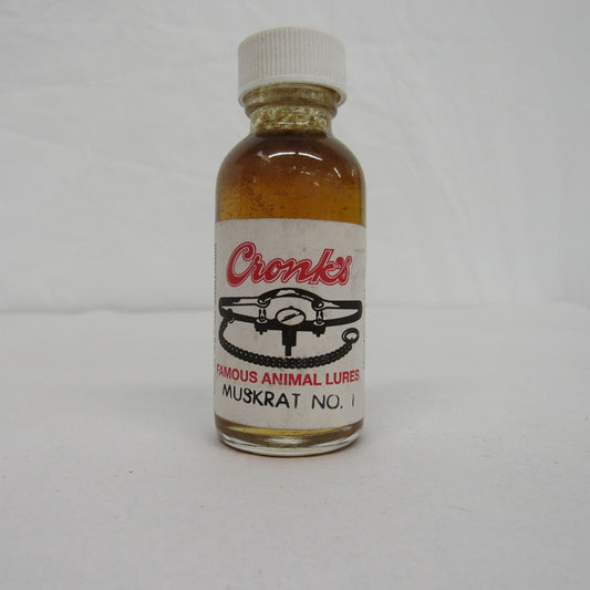 Cronk's Famous Animal Lures Muskrat #1 1 oz Glass Bottle