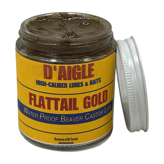 Flattail Gold - Beaver Gland Lure D'Aigles Lures 4 Ounce Jar