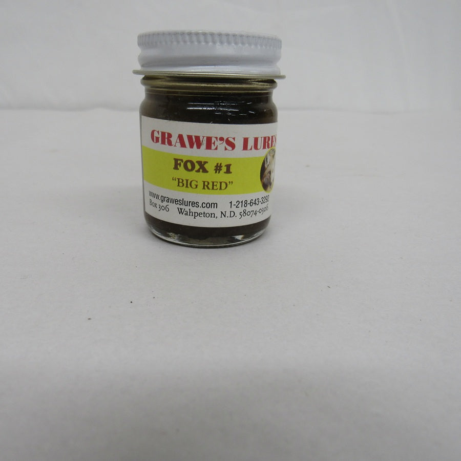 Grawe's Lures Fox #1 "Big Red" 1 oz Glass Jar