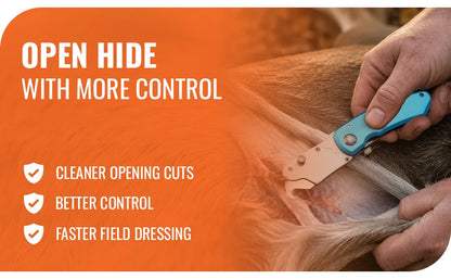 Wiebe Folding Gut Hook Zipper Knife with Reversible Blade