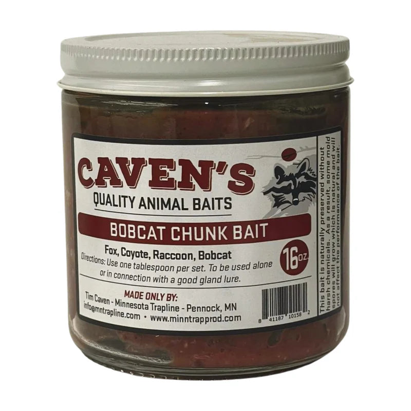 Bobcat Chunk Bait - Caven's Baits Large 16 Ounce Jar