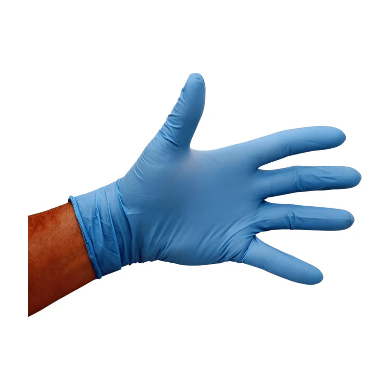 Blue Nitrile Skinning Gloves Powder Free 100 Pack