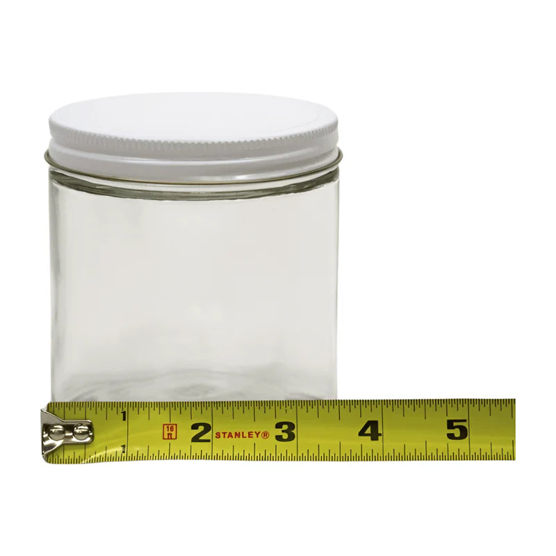 16 oz. Glass Bait Jar With Metal Lids