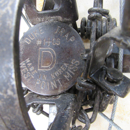 12 Used Duke 1 - 1/2 Coilspring Traps With Anchors Attached - Great Mink Trap