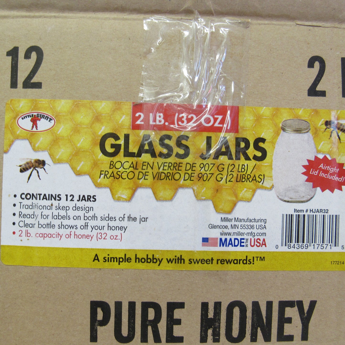 9 New 32oz. Honey Jars