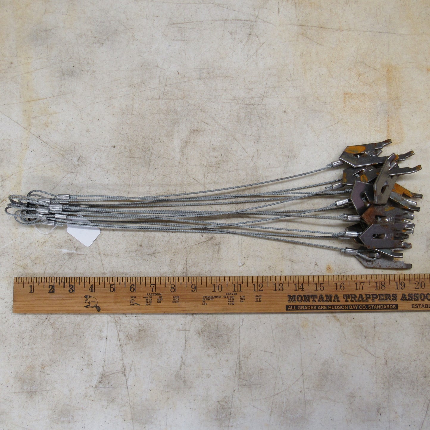 12 New with Surface Rust Wolf Fang 18-inch Cable Stakes