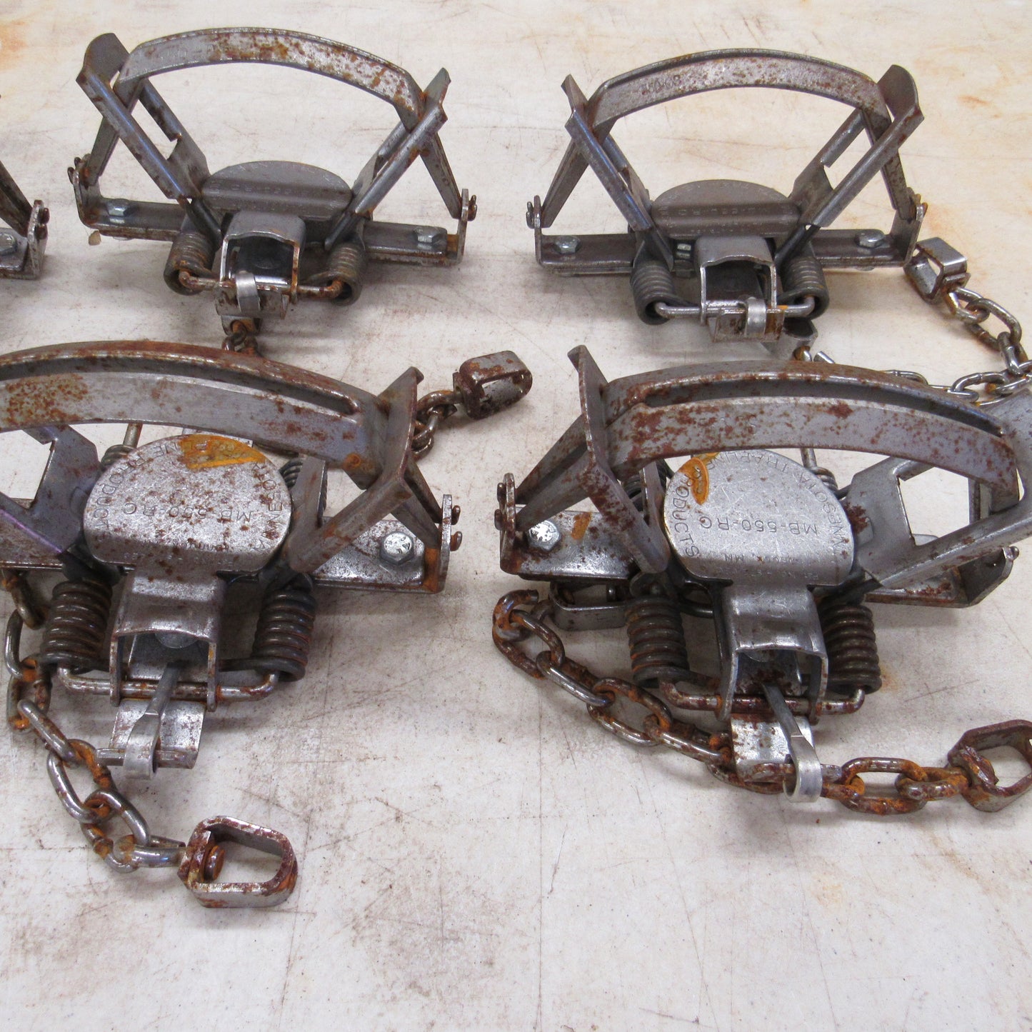 5 New with Surface Rust MB 550 4 Coil Offset Traps