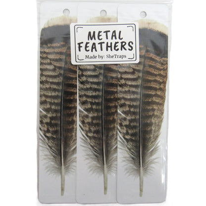 Metal Feathers for Flagging Sets SheTraps Turkey or Pheasant