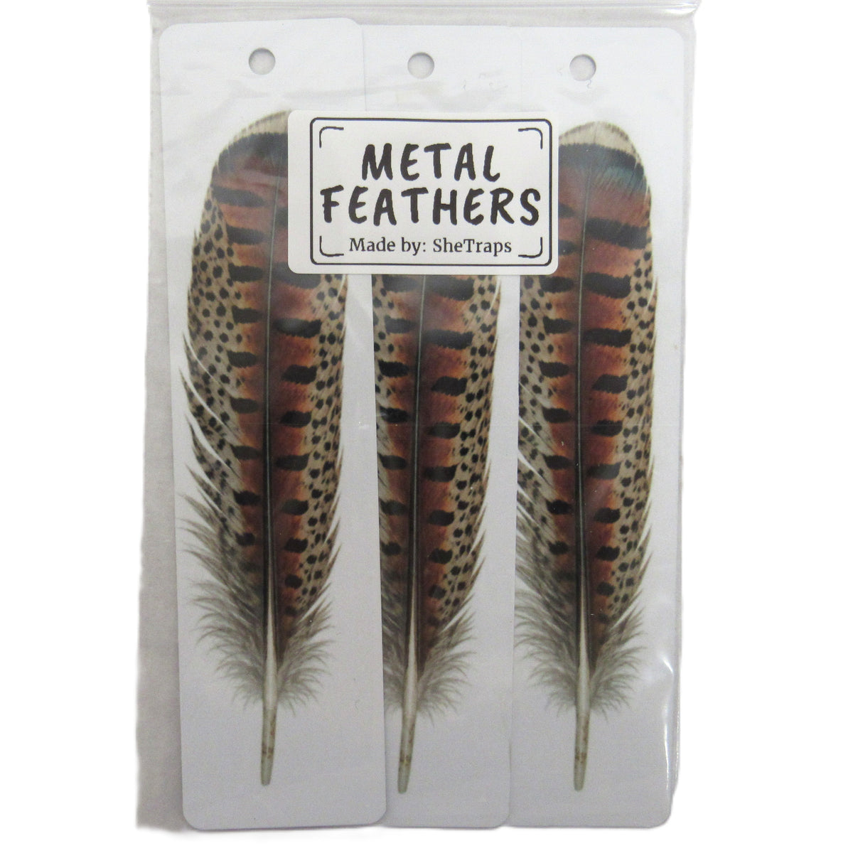 Metal Feathers for Flagging Sets SheTraps Turkey or Pheasant