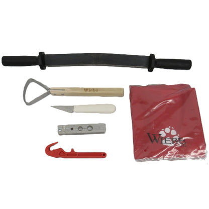 6 Piece Fur Handling Kit Knife Scraper Flesher Apron K-7