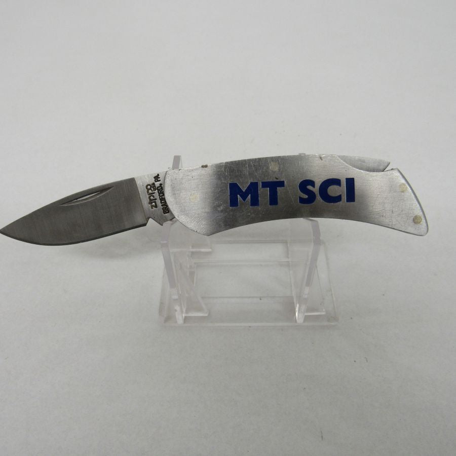 Used 1986 Vintage Zippo "Cut-About" Series Stainless Steel Lock back Pocket Knife