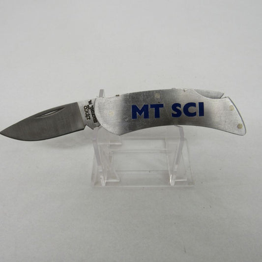 Used 1986 Vintage Zippo "Cut-About" Series Stainless Steel Lock back Pocket Knife