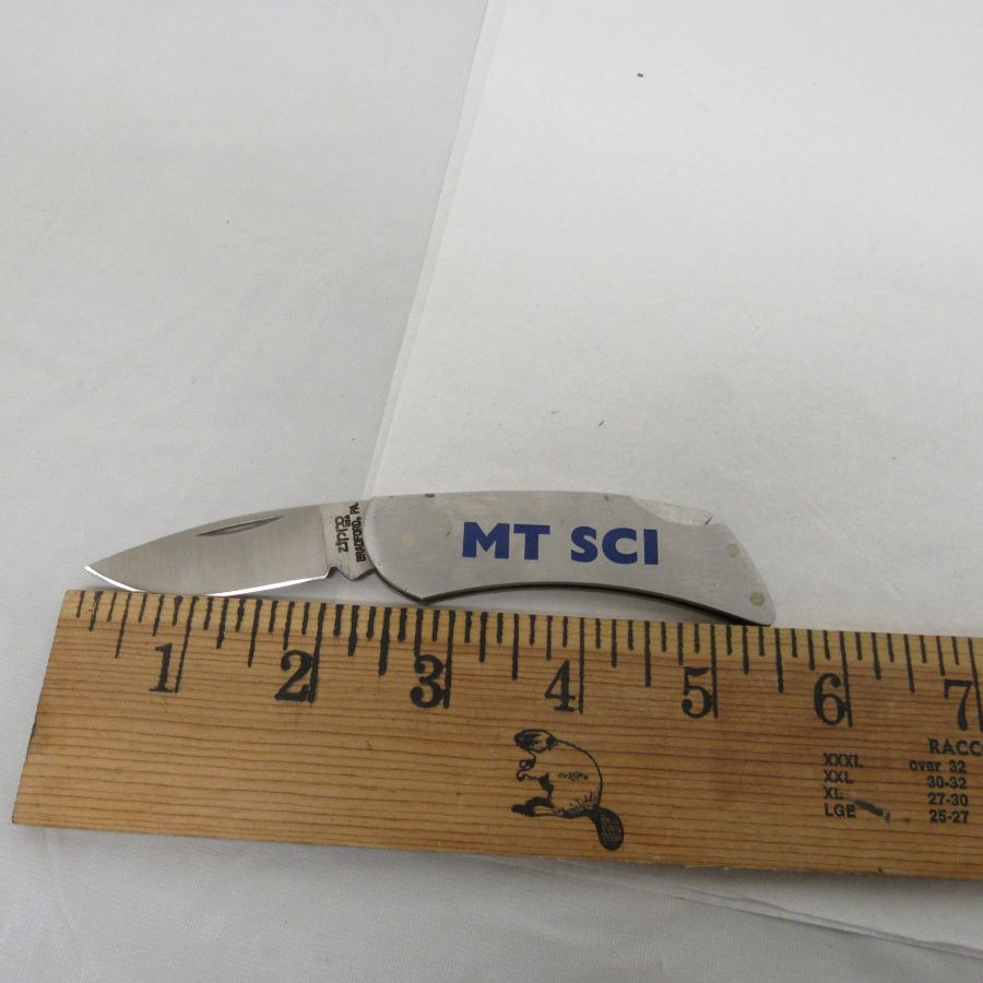 Used 1986 Vintage Zippo "Cut-About" Series Stainless Steel Lock back Pocket Knife