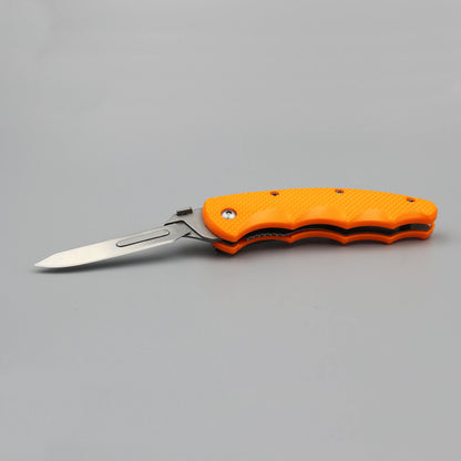 Wiebe Monarch Skinning Knife Wicked Sharp Folding Scalpel Blade 3 Extra Blades