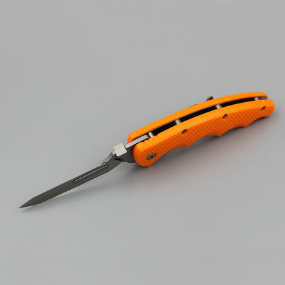 Wiebe Monarch Skinning Knife Wicked Sharp Folding Scalpel Blade 3 Extra Blades