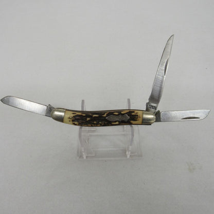 Used Vintage Schrade Uncle Henry Premium Stockman folding pocketknife (Model 897UH).
