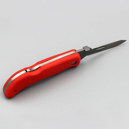 Wiebe Red Fox Skinning Folding  Knife With 24 Extra Blades