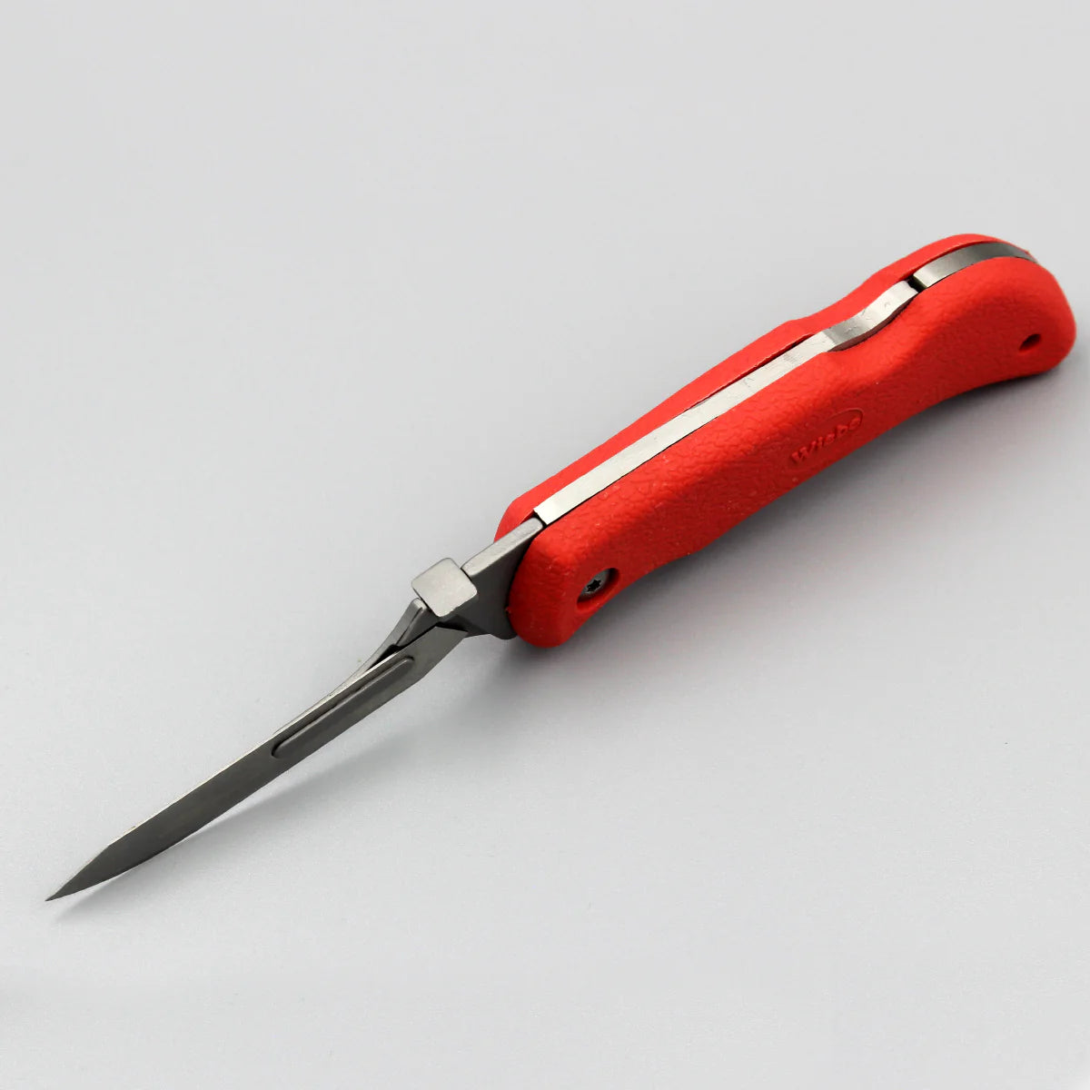 Wiebe Red Fox Skinning Folding  Knife With 24 Extra Blades