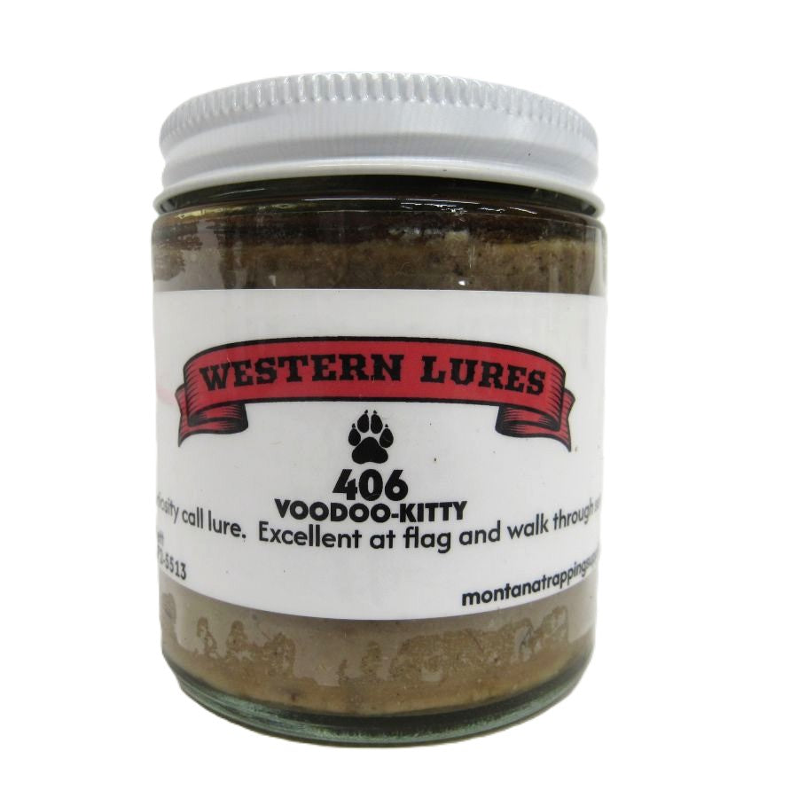 VooDoo Kitty Curiosity Call Lure Western Lures 4oz Jar