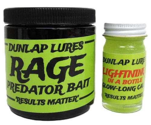 Dunlap Lures Bait Lure Bundle Rage 8oz + Lightning in a Bottle 1oz