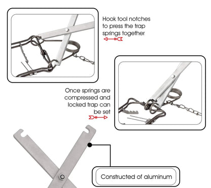 Cold Creek Body Trap Set Tool - 14 Inch Aluminum Body Grip Setting Tongs