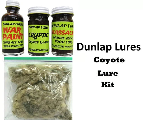 Coyote Lure Kit Dunlap Lures 3 Piece Trapping Supplies K-22