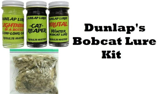 Dunlap Lures Bobcat Lure Kit 3 Piece 1 Ounce Jars K-23