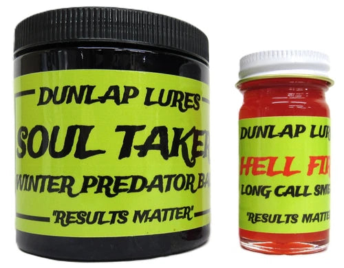 Dunlap Lures Winter Bait Lure Bundle Soul Taker 8oz + Hellfire 1oz
