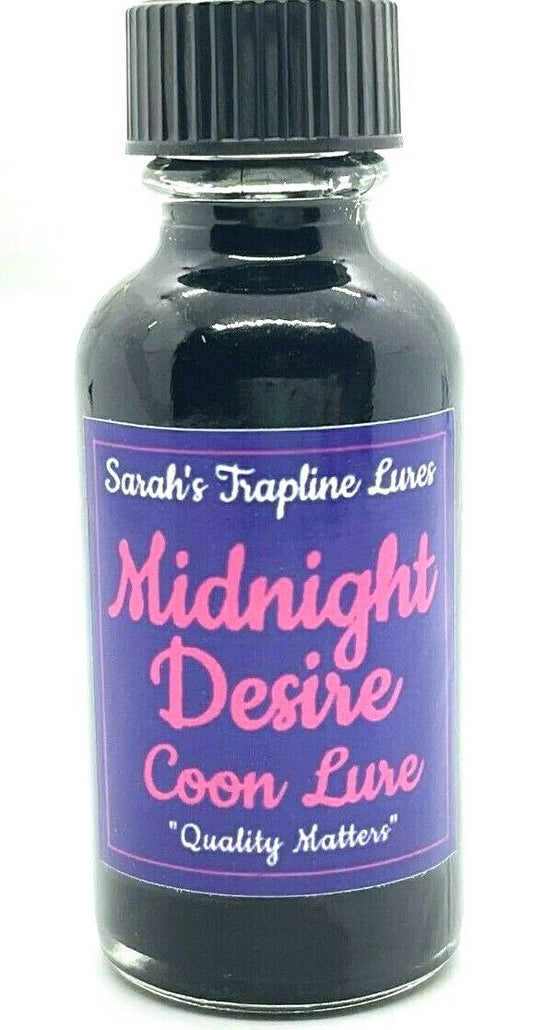Midnight Desire Coon Lure SheTraps Sarahs Lures 1 ounce Bottle Trapping Supplies