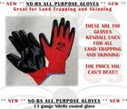 3 NO-BS All Purpose Glove Nitrile Coated Gloves - 3 Pairs
