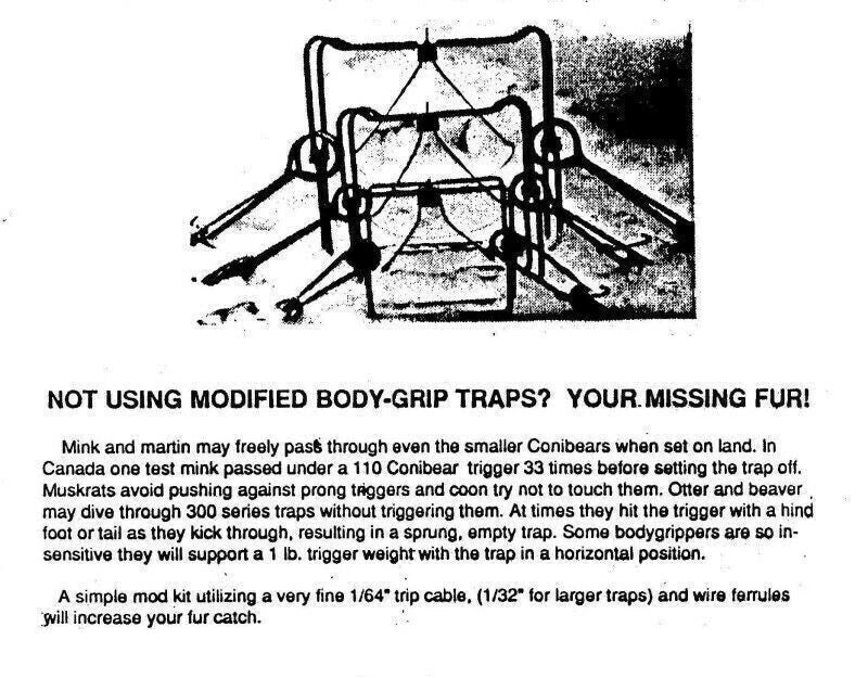 Body Grip Trigger Wire Kits Modifies 24 Traps