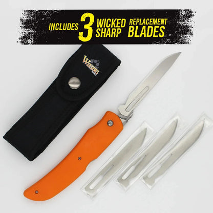 Wiebe Knives Tala Scalpel Lock Folding Knife Stainless Steel Blade Rubber Handle