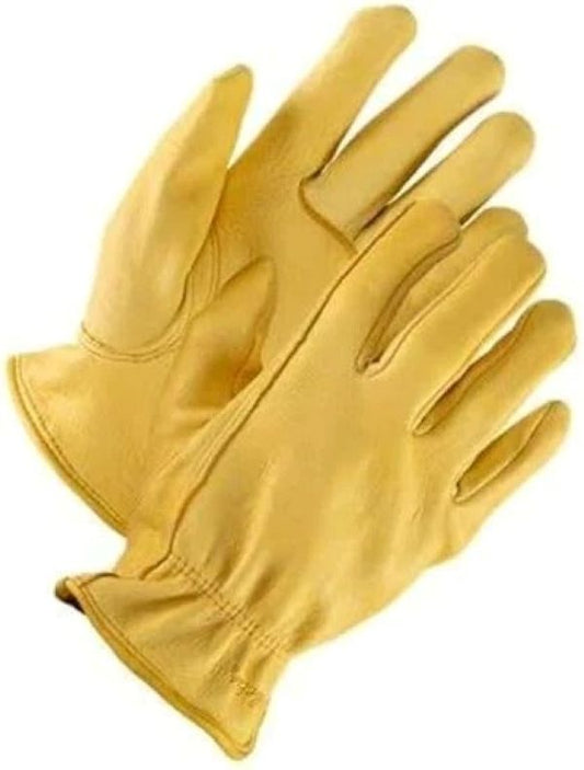 Men's Deerskin Full Grain Leather Unlined Gloves Size Large - 2XL