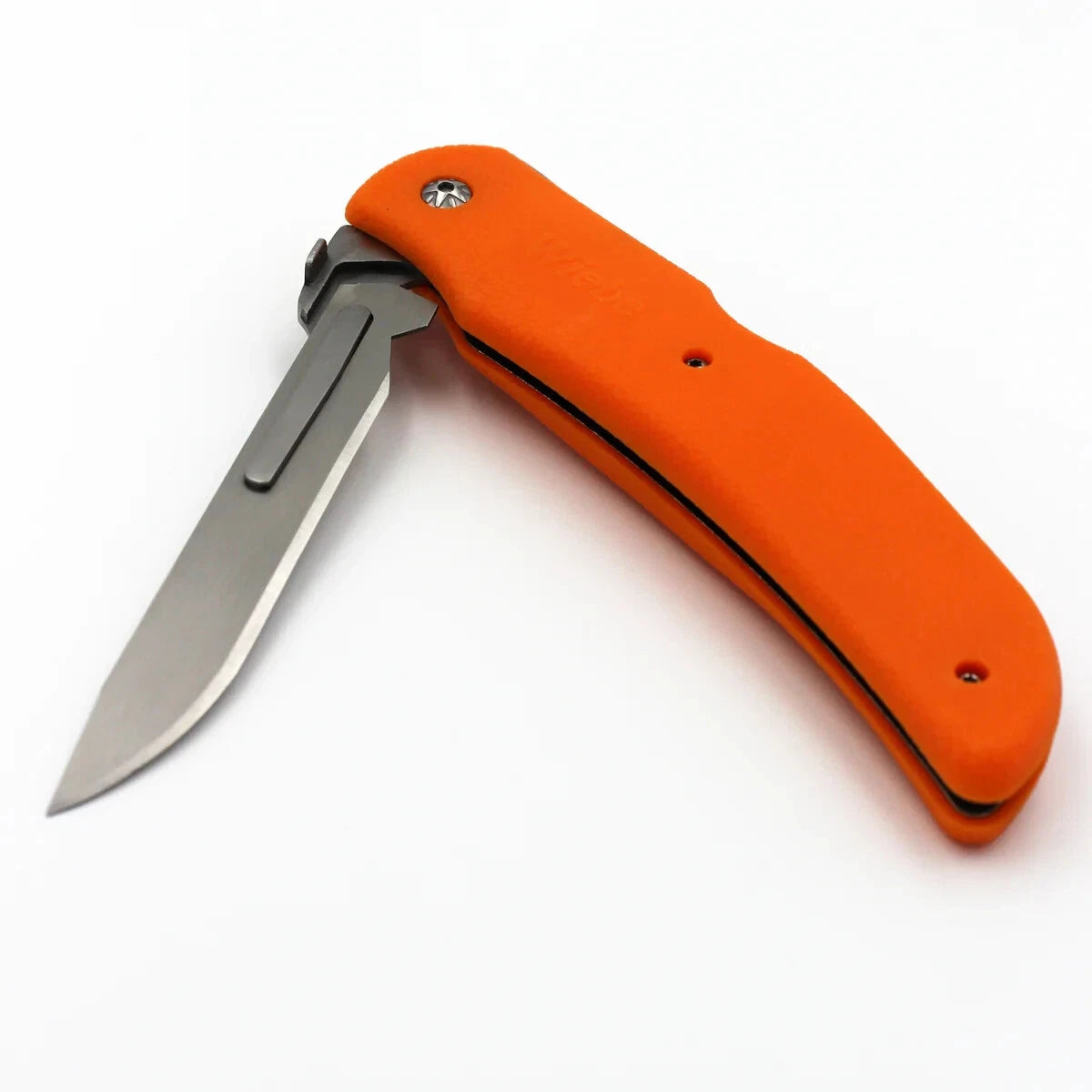 Wiebe Knives Tala Scalpel Lock Folding Knife Stainless Steel Blade Rubber Handle