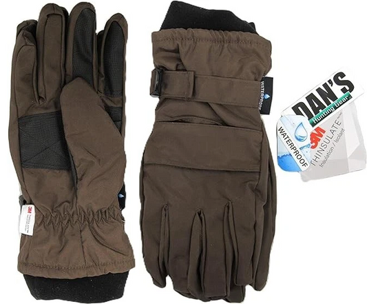Dan's Insulated Thinsulate Brown Briar Proof Gloves Size Large - XXL