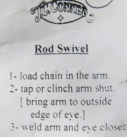 JC Conner Rod Swivel and J Hook 20 Pack