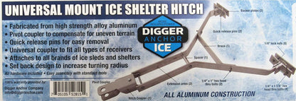 Genuine Digger Anchor Universal Front Hitch for Snowmobile, ATV Ice Sleds